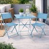 3tlg Bistroset Gartenmöbelset Outdoormöbel Balkon Türkis klappbar Bild 2