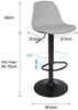 JEOBEST Barhocker Barstühle Bar Stool Küchenstühle Tresenstuhl mit Rückenlehne (Set, 2 St), Kunstleder Barstuhl mit Lehne Küchen, Höhenverstellbar Bild 4