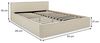IDIMEX Polsterbett PESARO, Doppelbett 140x200 cm mit Lattenrost und Kopfteil Leinen Optik Beige Bild 4
