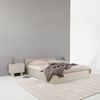 IDIMEX Polsterbett PESARO, Doppelbett 140x200 cm mit Lattenrost und Kopfteil Leinen Optik Beige Bild 2