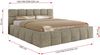 Doppelbett mit Gasdruckfeder, Polsterbett NIRA CLASSIC Holzlattenrost Bett mit Stauraum, gepolstertes Kopfteil Bettkasten Multipocket Matratze - 140 x 200 cm - Dunkelbeige Strukture - ELORI LUX Bild 4