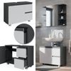 Waschbeckenunterschrank J-Shape Anthrazit/Weiß 80 x 60.8 cm Vicco Bild 2