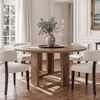 Tribesigns Esstisch 120 cm runder Küchentisch im Landhausstil für 4-6 Personen (120 x 120 x 75 cm), Modern rustikaler Holz Design Tisch für Esszimmer Wohnzimmer Bild 2