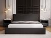 GRAINGOLD Monaco Doppelbett 120x200, Polsterbett mit Bettkasten und Kopfteil, Velour-Stoff, Dunkelgrau Bild 4