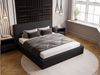 GRAINGOLD Monaco Doppelbett 120x200, Polsterbett mit Bettkasten und Kopfteil, Velour-Stoff, Dunkelgrau Bild 3