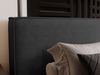 GRAINGOLD Monaco Doppelbett 120x200, Polsterbett mit Bettkasten und Kopfteil, Velour-Stoff, Dunkelgrau Bild 5