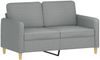 vidaXL 2-Sitzer-Sofa Hellgrau 120 cm Stoff 359470 Bild 2