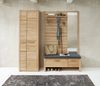 Garderobenschrank >Nature One< 2 Türen, 6 Böden, soft-close, Kernbuche teilmassiv - 65x201x40cm B/H/T Bild 5