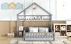 Bett 140x200 cm im Hausdesign mit 31 cm Geländer und Nachttisch – robustes Kiefernholz für Kinderzimmer Bild 4