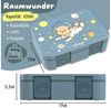 BEARFOOT Lunchbox Brotdose mit Fächern, leicht & auslaufsicher - Bär blau, PP, ABS, Silikon, Kindergarten und Schule - Mädchen und Jungen, Vesperbox, Snackbox Bild 3