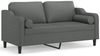 vidaXL 2-Sitzer-Sofa mit Zierkissen Dunkelgrau 140 cm Stoff 3200846 Bild 2