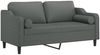 vidaXL 2-Sitzer-Sofa mit Zierkissen Dunkelgrau 140 cm Stoff 3200846 Bild 3