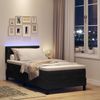 vidaXL LED Boxspringbett mit Matratze mit LED Schwarz 90 x 190 cm Samt 3342556 Bild 5
