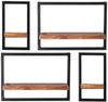PANAMA Wandregal 4-teilig Mangoholz Natur Bild 5