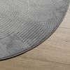 vidaXL Teppich IZA Kurzflor Skandinavischer Look Grau Ø 80 cm 375457 Bild 4