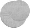 vidaXL Teppich IZA Kurzflor Skandinavischer Look Grau Ø 80 cm 375457 Bild 3