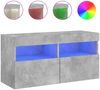 vidaXL TV-Wandschrank mit LED-Leuchten Betongrau 80x30x40 cm 837203 Bild 2