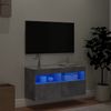 vidaXL TV-Wandschrank mit LED-Leuchten Betongrau 80x30x40 cm 837203 Bild 4