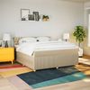 vidaXL Boxspringbett mit Matratze Creme 180x200 cm Stoff 3287547 Bild 3