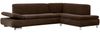 Ecksofa mit Ottomane rechts Kaye Bezug Veloursstoff Metallfuß verchromt / braun 23099 Bild 2