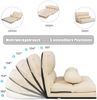 Schlafsofa mit 2 Kissen Sofabett mit 6 Stufig Verstellbarer Rücklehne 180 x 113 x 10 cm Beige Bild 2