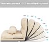 Schlafsofa mit 2 Kissen Sofabett mit 6 Stufig Verstellbarer Rücklehne 180 x 113 x 10 cm Beige Bild 5