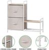 Regalsystem Schrank Holzablage mit 2 Stoffschubladen mDesign Metallrahmen beige Bild 4