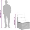 vidaXL Gartensofa ohne Armlehnen mit Kissen Braun Poly Rattan 366199 Bild 4