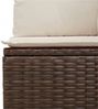 vidaXL Gartensofa ohne Armlehnen mit Kissen Braun Poly Rattan 366199 Bild 5