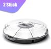 BigDean 2 Stück Snackbox mit Fächern 6 herausnehmbare Snackschalen Ø 33cm Bild 2