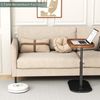Beistelltisch C Form Höhenverstellbar Holz Sofa Modern Nussbaum Bild 5