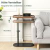 Beistelltisch C Form Höhenverstellbar Holz Sofa Modern Nussbaum Bild 3