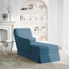 vidaXL Chaiselongue mit Nackenrolle und Rechter Armlehne Blau Samt 4009781 Bild 2