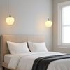 LED Hängeleuchte, Glas weiß gerillt, H 120 cm Bild 5