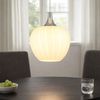LED Hängeleuchte, Glas weiß gerillt, H 120 cm Bild 3