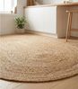 Home4You Teppich Handwebteppich, 90x160 cm, Braun, Jute, oval, handgewebt Bild 2