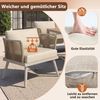 i@home Gartenlounge-Set, (6-tlg), Siebensitzer, mit geflochtenen Armlehnen, Wetterfeste, aus Eisen Bild 4