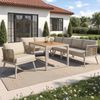 i@home Gartenlounge-Set, (6-tlg), Siebensitzer, mit geflochtenen Armlehnen, Wetterfeste, aus Eisen Bild 2