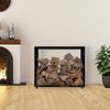 Kaminholzregal innen Metall SATLO - für Feuerholz Brennholzregal innen Kaminholzständer Kaminholzhalter Feuerholzregal InnenSchwarz, 25x100x80cm Bild 3