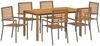 vidaXL Garten Essgruppe 7 pcs Grau Massivholz Akazie 3365521 Bild 2