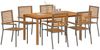 vidaXL Garten Essgruppe 7 pcs Grau Massivholz Akazie 3365521 Bild 3