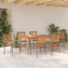 vidaXL Garten Essgruppe 7 pcs Grau Massivholz Akazie 3365521 Bild 4