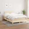 vidaXL Boxspringbett mit Matratze Creme 120x190 cm Stoff 3269805 Bild 3