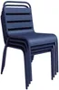 Vente-unique - MIRMANDE Garden dining set Metall Blau - B 80 cm59 cm x H 74,5 cm79 cm x L 160 cm47,5 cm Bild 4