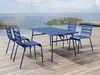 Vente-unique - MIRMANDE Garden dining set Metall Blau - B 80 cm59 cm x H 74,5 cm79 cm x L 160 cm47,5 cm Bild 2