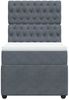 vidaXL Boxspringbett mit Matratze Dunkelgrau 90x190 cm Samt 3292221 Bild 4
