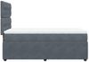 vidaXL Boxspringbett mit Matratze Dunkelgrau 90x190 cm Samt 3292221 Bild 5