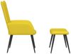 vidaXL Relaxsessel mit Hocker Senfgelb Samt 327695 Bild 4