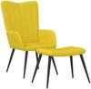 vidaXL Relaxsessel mit Hocker Senfgelb Samt 327695 Bild 2