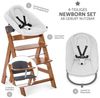 Hauck Hochstuhl Alpha Plus Newborn Set - Walnut, Holz Babyhochstuhl ab Geburt inkl. Neugeborenen Aufsatz & Sitzpolster Bild 2